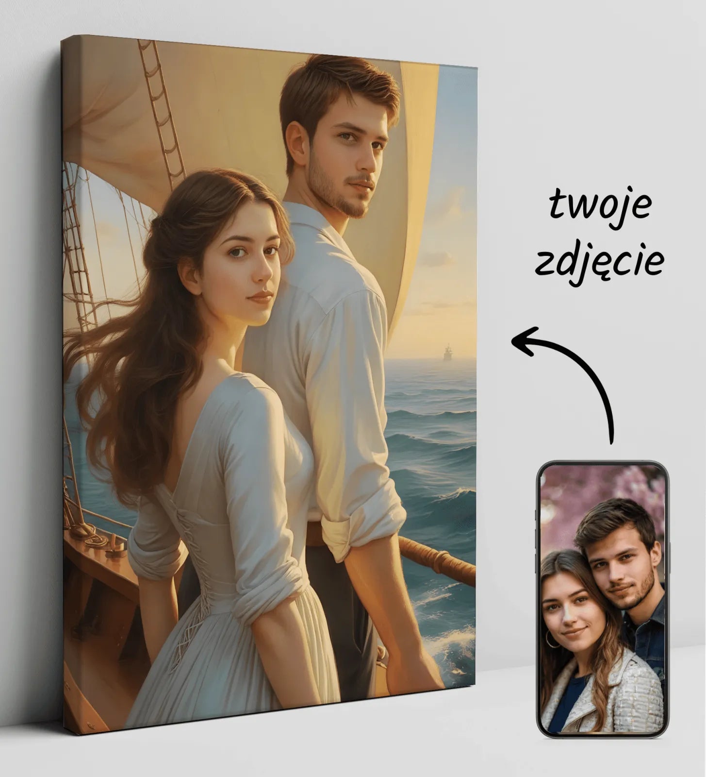 Customizable canvas print Portret Titanic for personalized home decor