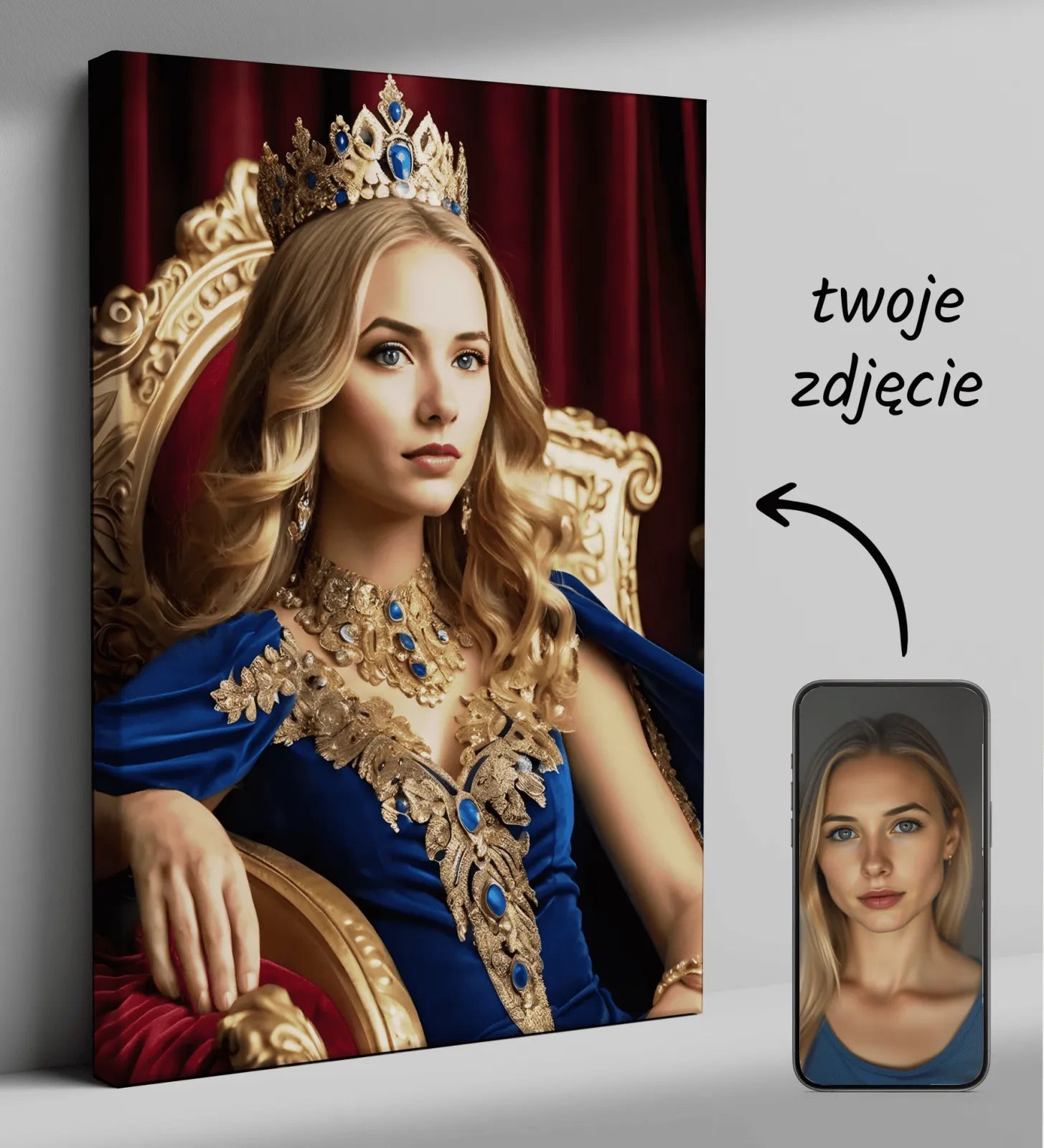 Personalizowany obraz na płótnie Portret Współczesnej Królowej