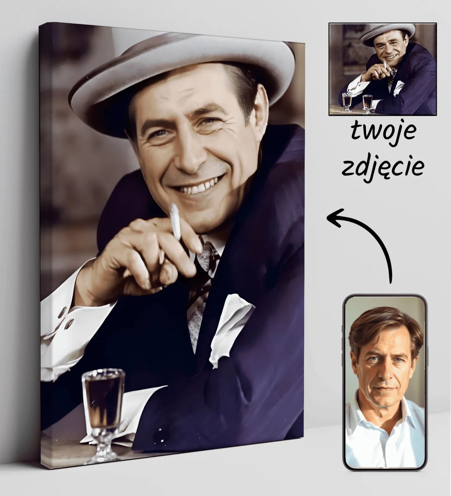 Personalizowany portret na płótnie z filmu Kariera Nikodema Dyzmy