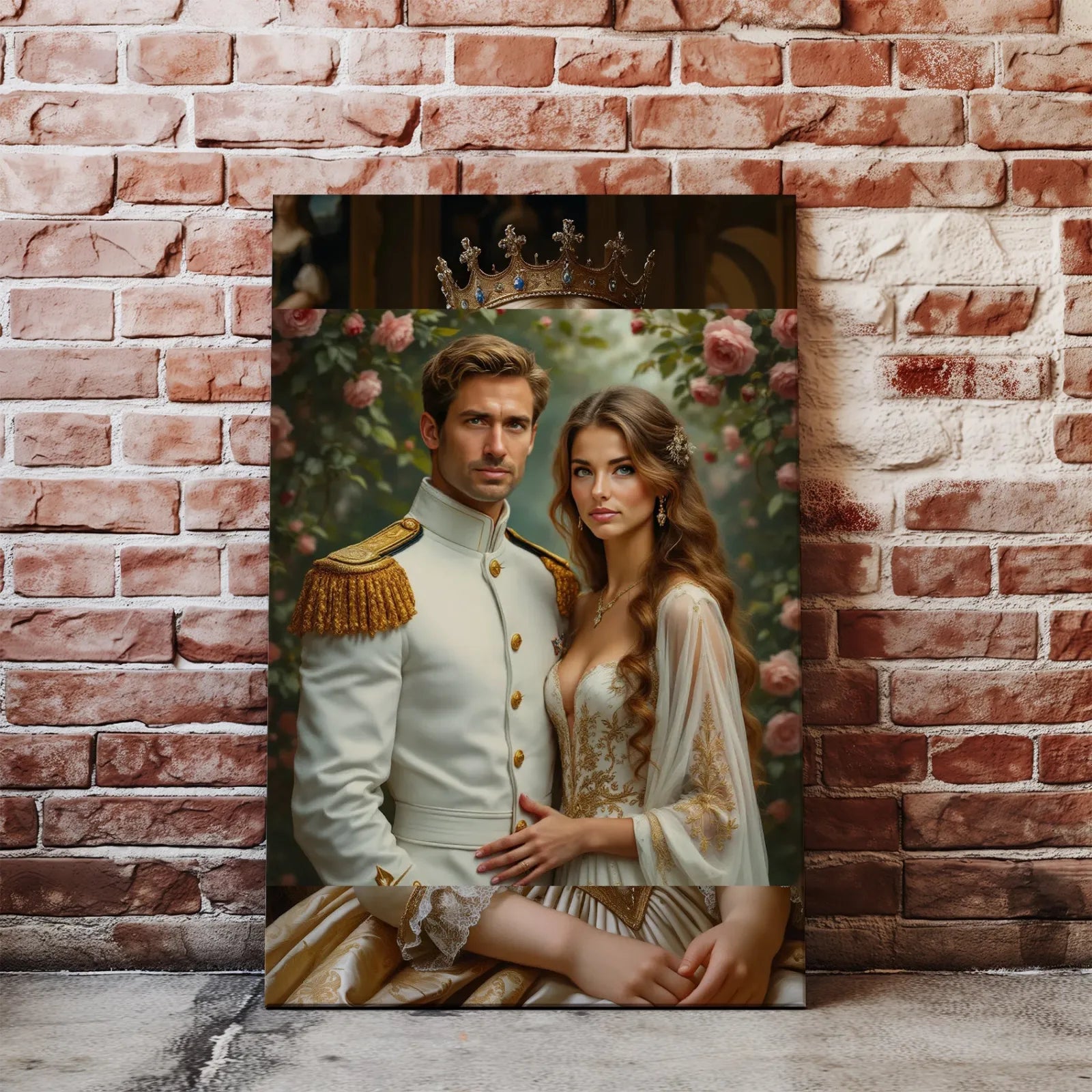 Royalny portret zakochanych w eleganckiej aranżacji zdjęcia