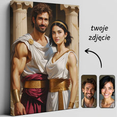 Personalizowany portret na płótnie w stylu starożytnej Grecji