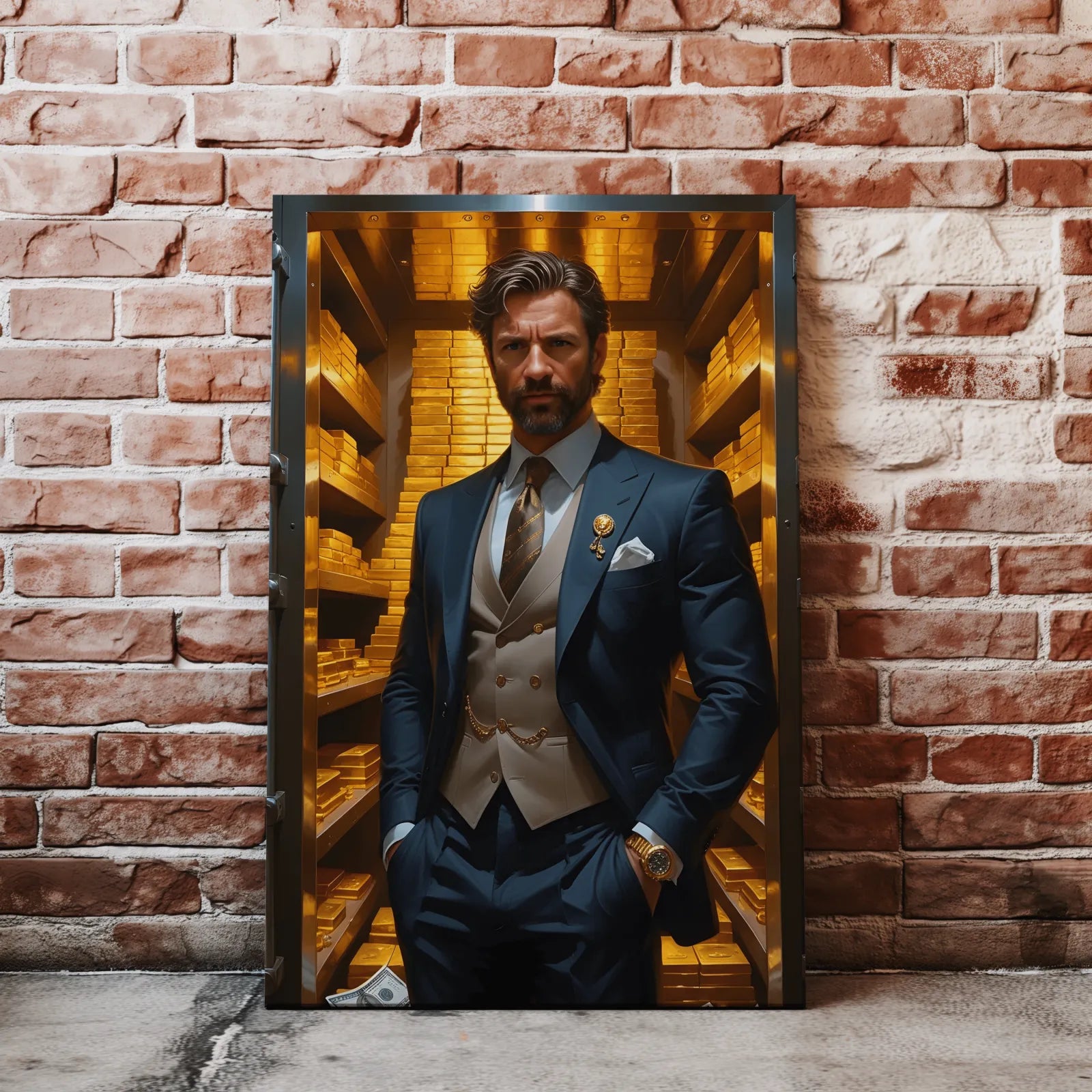 Framed portrait of a wealthy man in Prezes w skarbcu collection