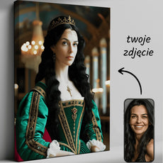 Personalizowany portret na płótnie Renesansowa Dama w stylu regalnym