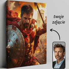 Personalizowany druk na płótnie Spartacus Portret przedstawiający wojownika