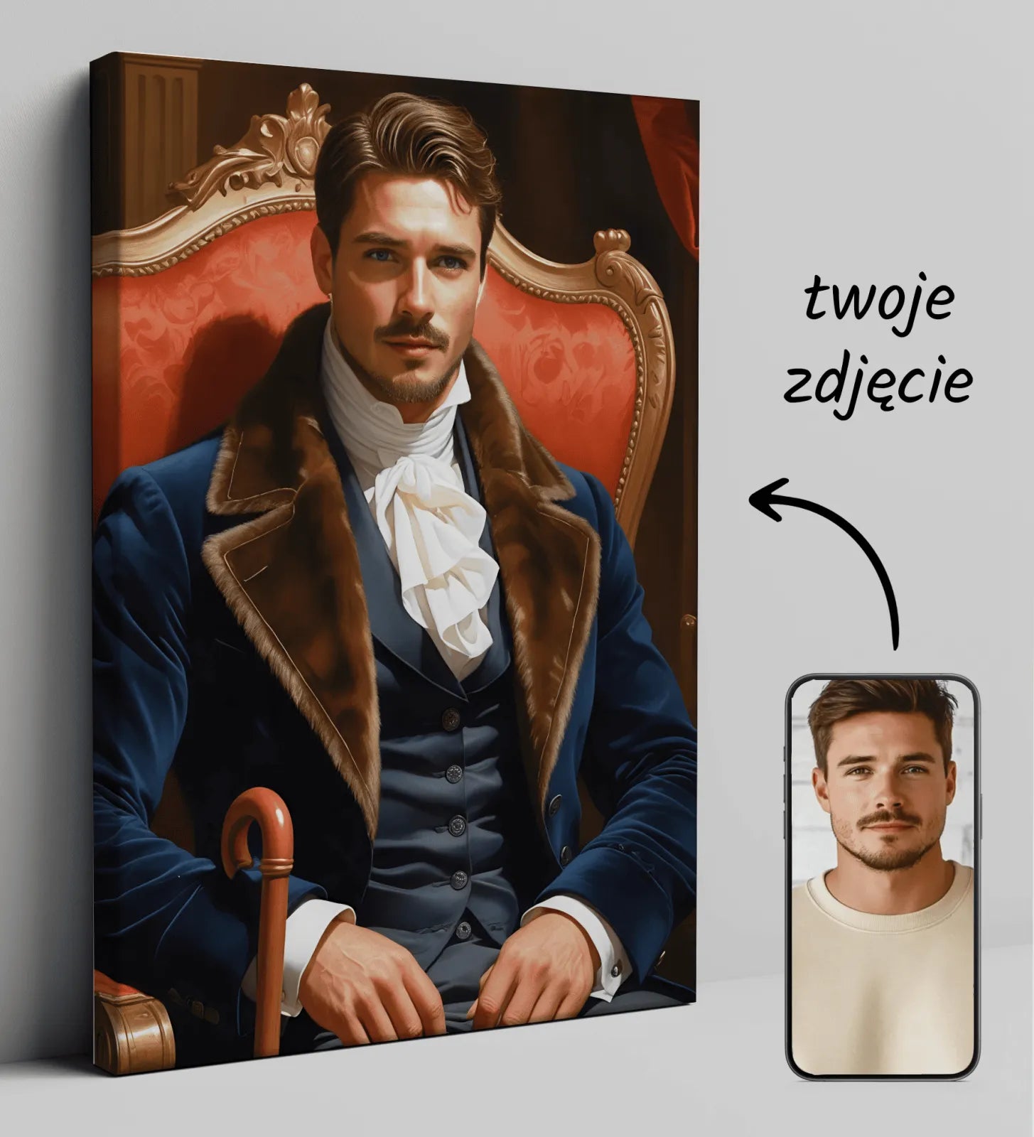 Personalizowany obraz na płótnie Szlachetny Lord w stylu regalnym