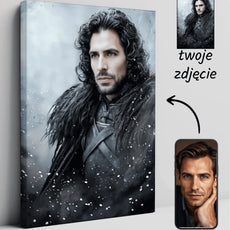 Personalizowany portret Jon Snow z Gry o Tron w stylu fantasy