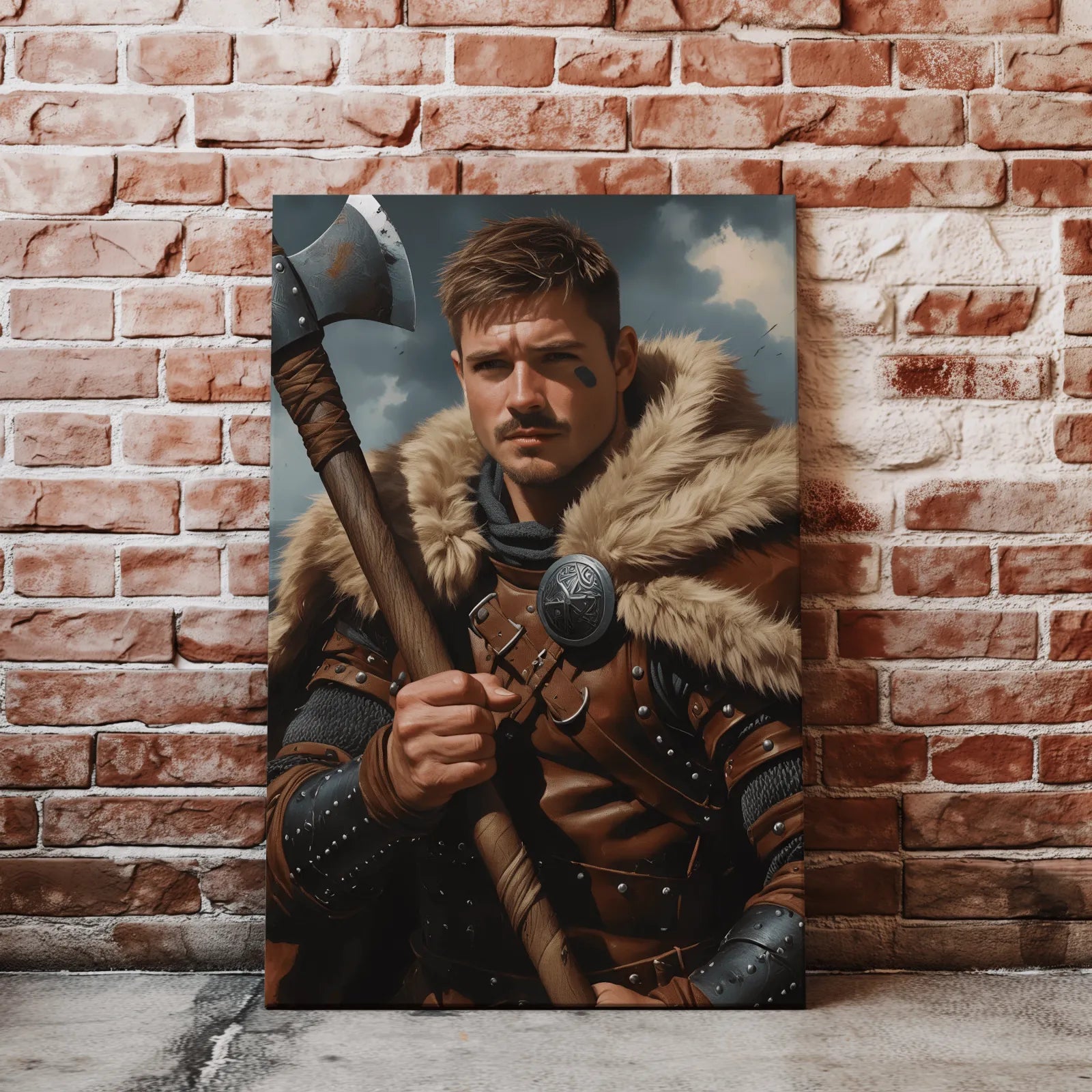 Portret wojownika Wikinga z produktu Viking z Północy