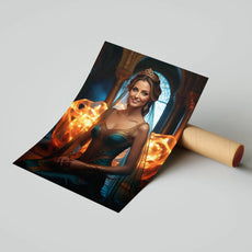 Wyjątkowy portret kobiety na urodziny z motywem Princess Jasmine poster