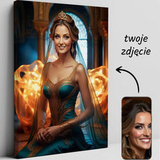 Personalizowany portret kobiety na urodziny na płótnie, idealny prezent