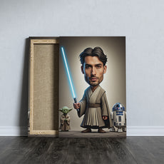 Pomysł na prezent dla fana Star Wars – karykatura Jedi