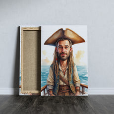 Karykatura Pirata – Personalizowany Portret z Twoją Twarzą