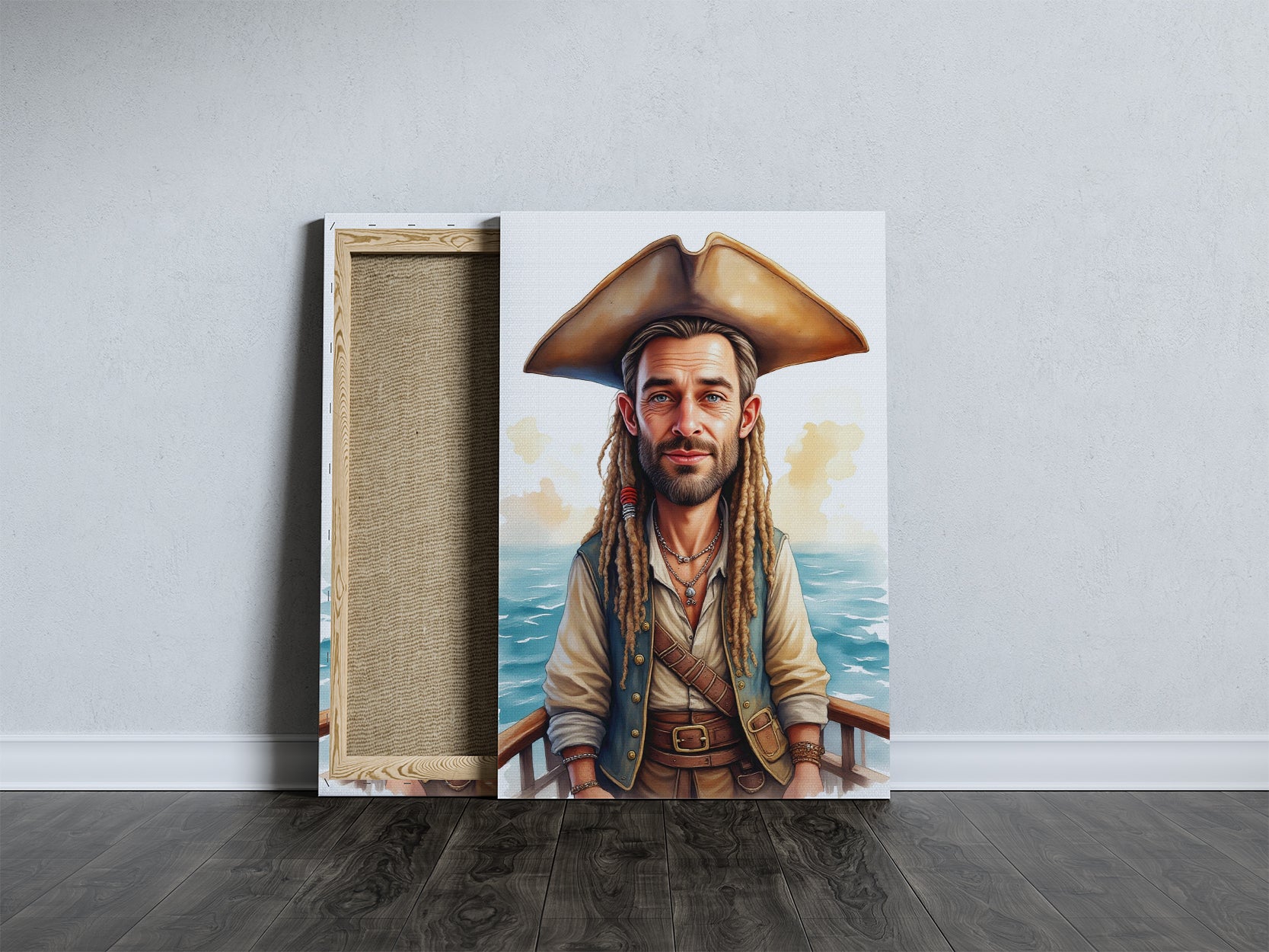 Karykatura Pirata – Personalizowany Portret z Twoją Twarzą