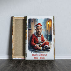 Śmieszny prezent na święta z życzeniami