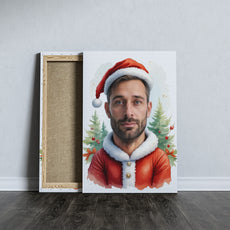 Portret mężczyzny jako Mikołaj - prezent na święta