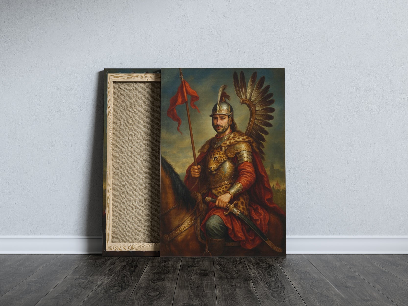 Portret husarski ze zdjęcia